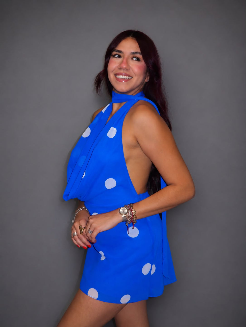 Blue Polka Dots Dress