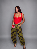 Barrel Green Polka Dots